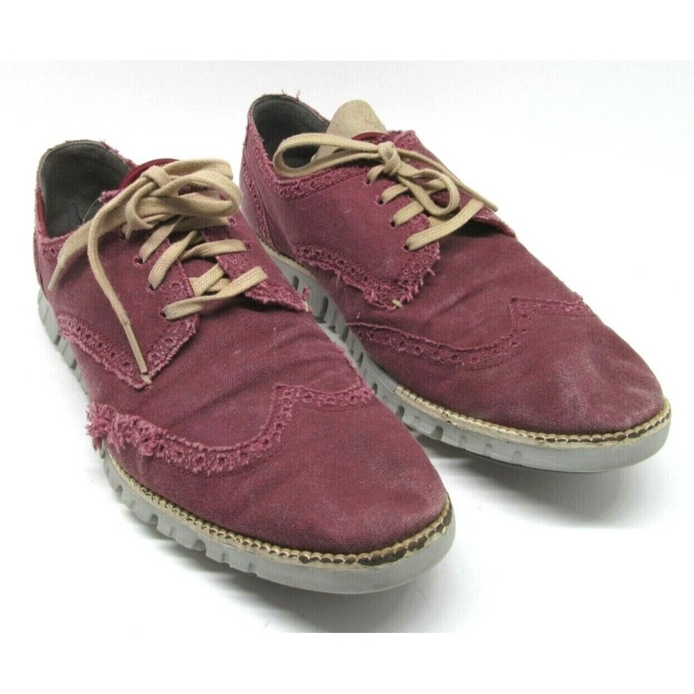 Cole Haan Grand O's Canvas  Wingtip Oxfords Mens Size US 8.5 M